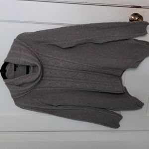 Jeanne Pierre Size L Gray Cowl Neck Sweater